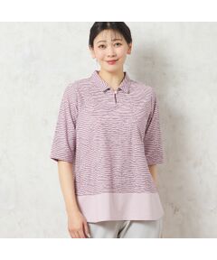missel / ミゼール カットソー | 【限定カラーあり・洗える・日本製】ボーダージャカードスキッパーTシャツ
