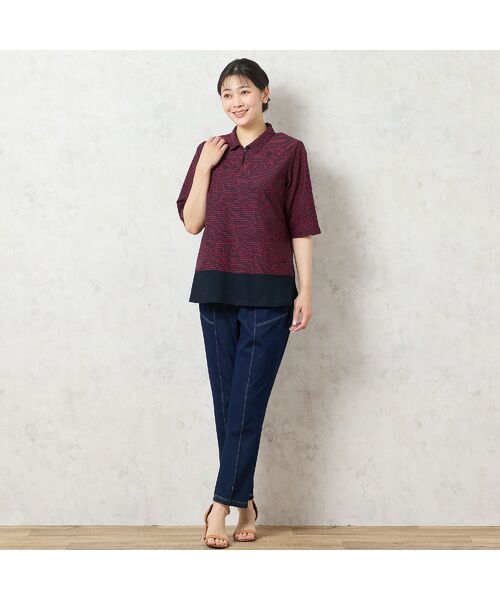 missel / ミゼール カットソー | 【限定カラーあり・洗える・日本製】ボーダージャカードスキッパーTシャツ | 詳細9