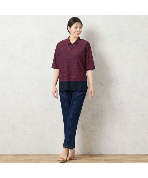 missel / ミゼール カットソー | 【限定カラーあり・洗える・日本製】ボーダージャカードスキッパーTシャツ | 詳細10