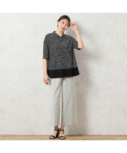 missel / ミゼール カットソー | 【限定カラーあり・洗える・日本製】ボーダージャカードスキッパーTシャツ | 詳細11