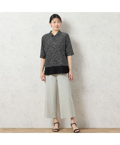 missel / ミゼール カットソー | 【限定カラーあり・洗える・日本製】ボーダージャカードスキッパーTシャツ | 詳細12