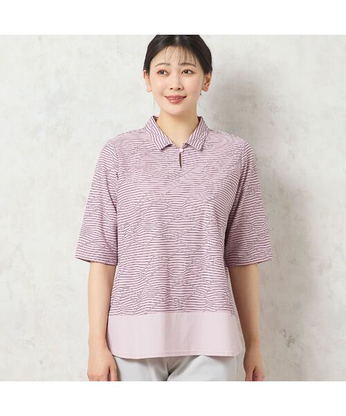 missel / ミゼール カットソー | 【限定カラーあり・洗える・日本製】ボーダージャカードスキッパーTシャツ | 詳細13