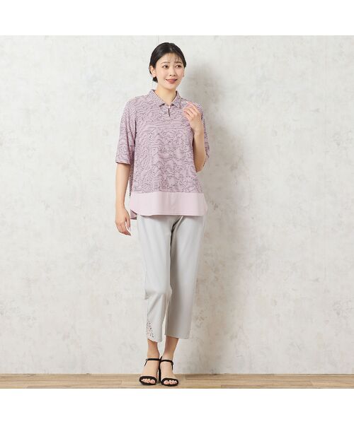 missel / ミゼール カットソー | 【限定カラーあり・洗える・日本製】ボーダージャカードスキッパーTシャツ | 詳細14