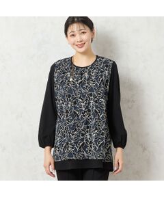 missel / ミゼール カットソー | 【洗える・3L/4Lサイズあり】チュール刺繍カットソー