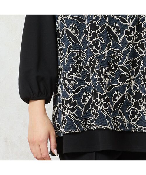 missel / ミゼール カットソー | 【洗える・3L/4Lサイズあり】チュール刺繍カットソー | 詳細4