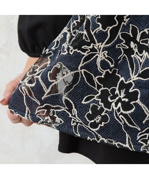 missel / ミゼール カットソー | 【洗える・3L/4Lサイズあり】チュール刺繍カットソー | 詳細5