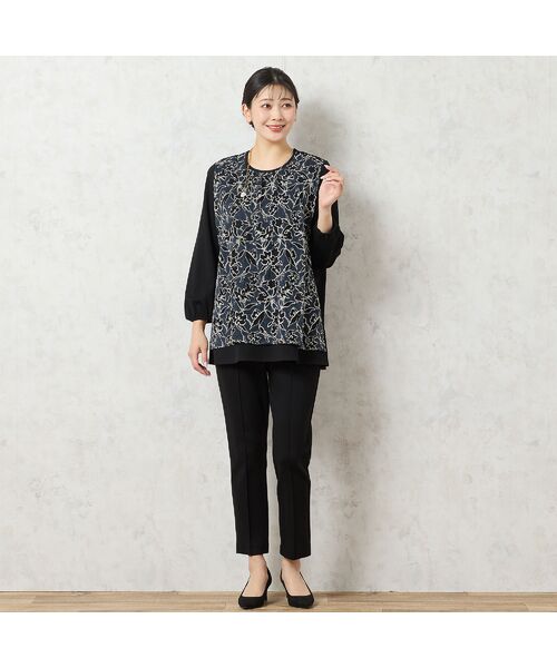 missel / ミゼール カットソー | 【洗える・3L/4Lサイズあり】チュール刺繍カットソー | 詳細7