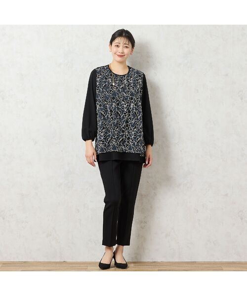 missel / ミゼール カットソー | 【洗える・3L/4Lサイズあり】チュール刺繍カットソー | 詳細8