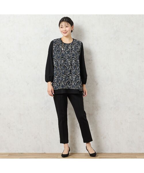 missel / ミゼール カットソー | 【洗える・3L/4Lサイズあり】チュール刺繍カットソー | 詳細9