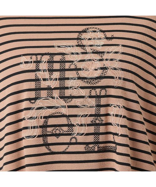 missel / ミゼール カットソー | 【洗える・3L/4Lサイズあり】花刺繍ボーダーカットソー | 詳細15