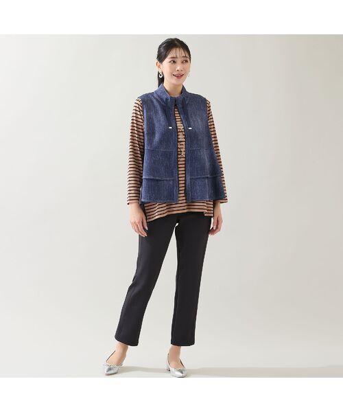 missel / ミゼール カットソー | 【洗える・3L/4Lサイズあり】花刺繍ボーダーカットソー | 詳細18