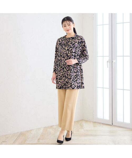 missel / ミゼール カットソー | 【日本製・3L/4Lサイズあり】チュールプリントチュニック | 詳細10