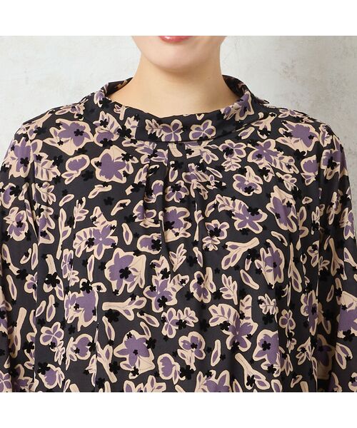 missel / ミゼール カットソー | 【日本製・3L/4Lサイズあり】チュールプリントチュニック | 詳細2