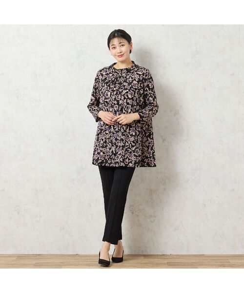 missel / ミゼール カットソー | 【日本製・3L/4Lサイズあり】チュールプリントチュニック | 詳細6