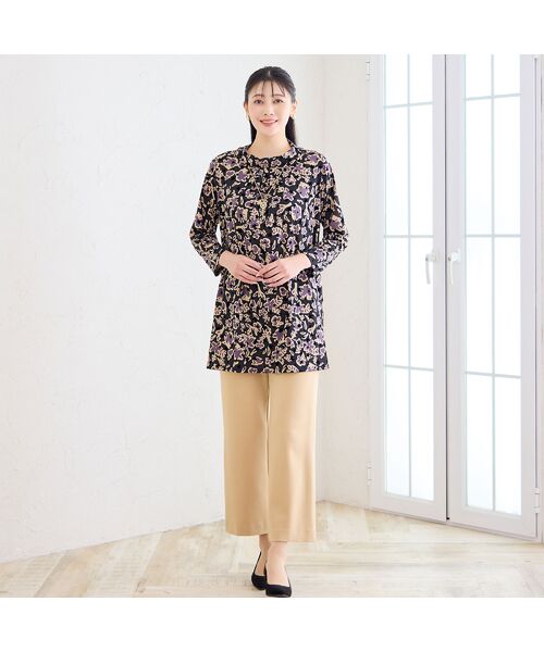 missel / ミゼール カットソー | 【日本製・3L/4Lサイズあり】チュールプリントチュニック | 詳細9