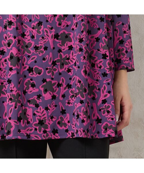 missel / ミゼール カットソー | 【日本製・3L/4Lサイズあり】チュールプリントチュニック | 詳細14