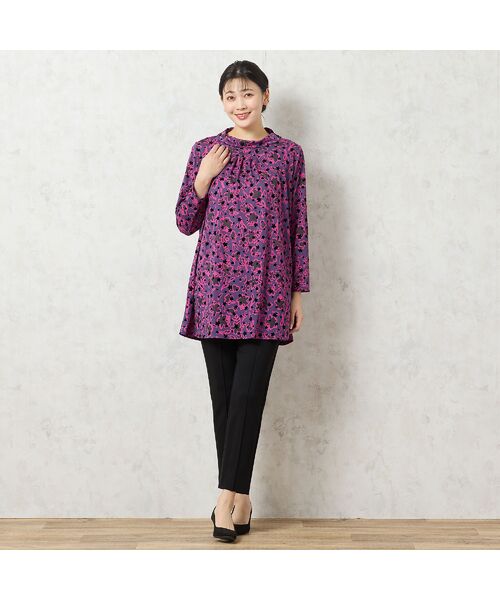 missel / ミゼール カットソー | 【日本製・3L/4Lサイズあり】チュールプリントチュニック | 詳細15