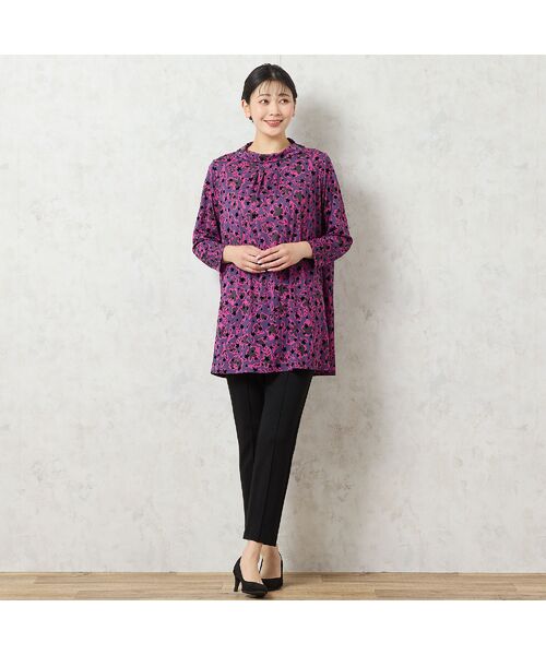 missel / ミゼール カットソー | 【日本製・3L/4Lサイズあり】チュールプリントチュニック | 詳細16