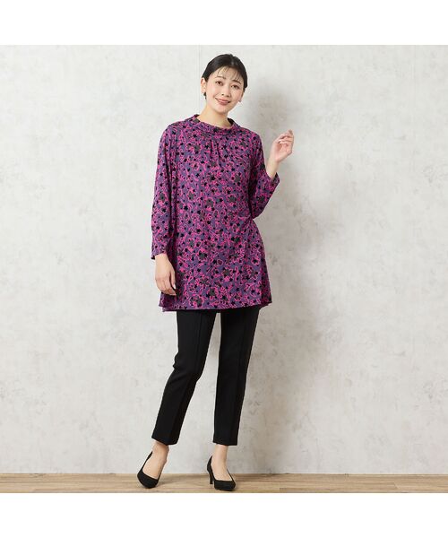 missel / ミゼール カットソー | 【日本製・3L/4Lサイズあり】チュールプリントチュニック | 詳細17