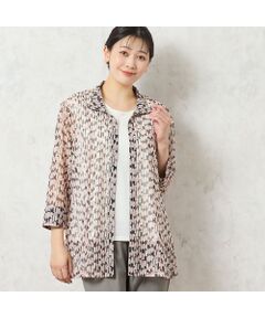 missel / ミゼール シャツ・ブラウス | 【洗える・アンサンブル可能】幾何柄チュールシャツ