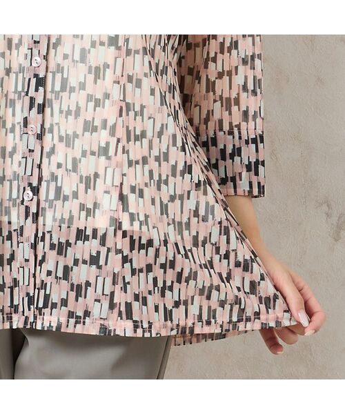 missel / ミゼール シャツ・ブラウス | 【洗える・アンサンブル可能】幾何柄チュールシャツ | 詳細3