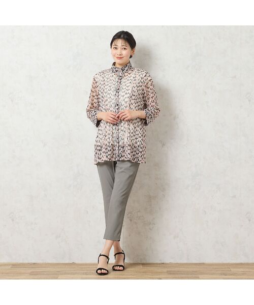 missel / ミゼール シャツ・ブラウス | 【洗える・アンサンブル可能】幾何柄チュールシャツ | 詳細5