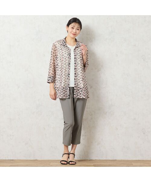 missel / ミゼール シャツ・ブラウス | 【洗える・アンサンブル可能】幾何柄チュールシャツ | 詳細7