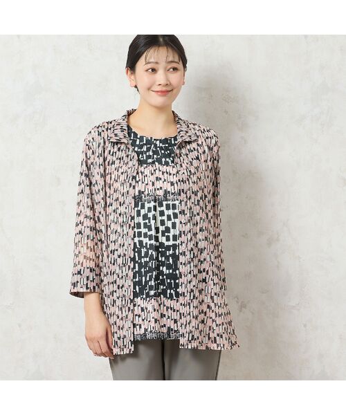 missel / ミゼール シャツ・ブラウス | 【洗える・アンサンブル可能】幾何柄チュールシャツ | 詳細8