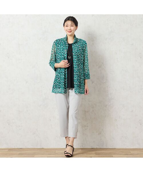 missel / ミゼール シャツ・ブラウス | 【洗える・アンサンブル可能】幾何柄チュールシャツ | 詳細15