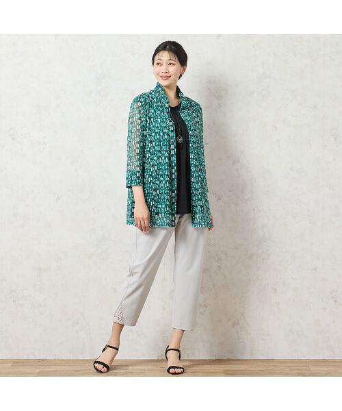 missel / ミゼール シャツ・ブラウス | 【洗える・アンサンブル可能】幾何柄チュールシャツ | 詳細16