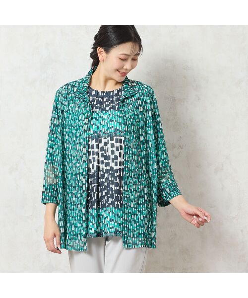 missel / ミゼール シャツ・ブラウス | 【洗える・アンサンブル可能】幾何柄チュールシャツ | 詳細17