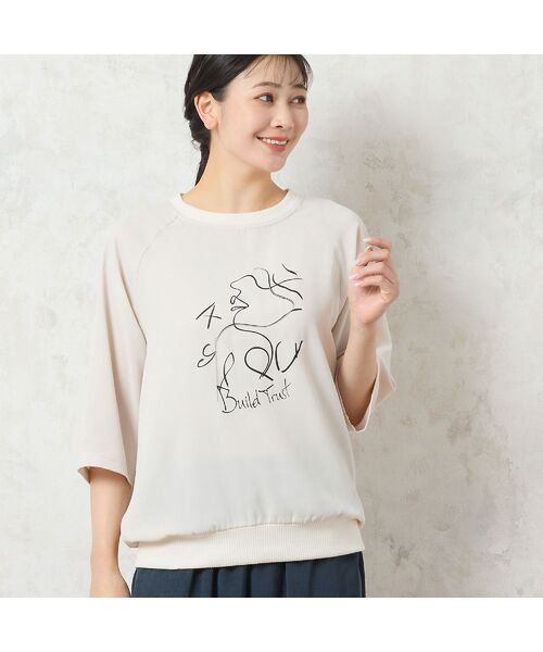 missel / ミゼール カットソー | 【洗える】フェイスプリントプルオーバー | 詳細1