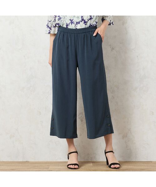 missel / ミゼール ショート・ハーフ・半端丈パンツ | 【洗える・接触冷感】Soalon裾ボタンワイドパンツ | 詳細1