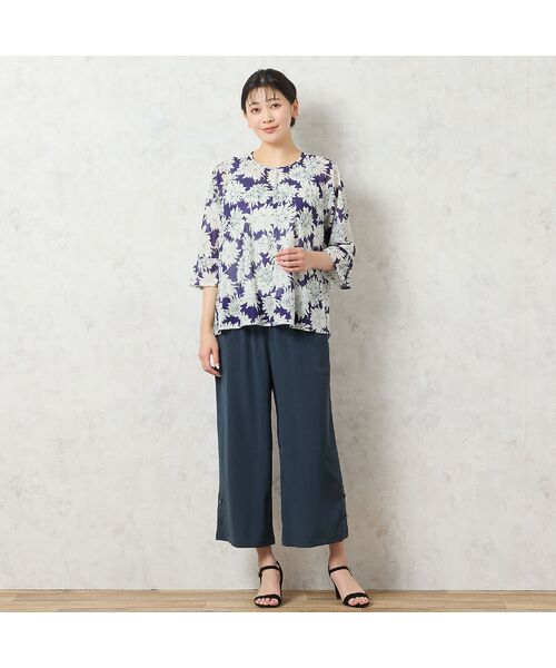 missel / ミゼール ショート・ハーフ・半端丈パンツ | 【洗える・接触冷感】Soalon裾ボタンワイドパンツ | 詳細5