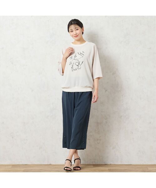 missel / ミゼール ショート・ハーフ・半端丈パンツ | 【洗える・接触冷感】Soalon裾ボタンワイドパンツ | 詳細8