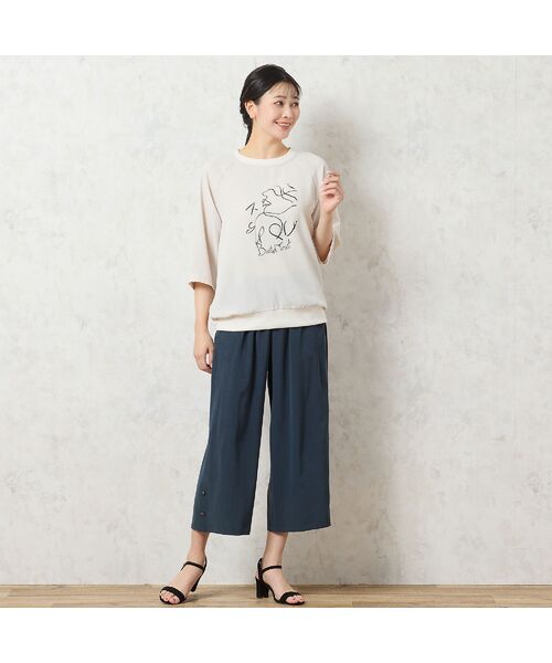 missel / ミゼール ショート・ハーフ・半端丈パンツ | 【洗える・接触冷感】Soalon裾ボタンワイドパンツ | 詳細9