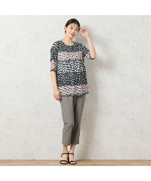 missel / ミゼール カットソー | 【洗える・アンサンブル可能】幾何柄Tシャツ | 詳細4