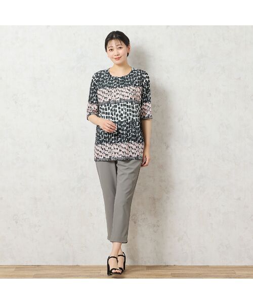 missel / ミゼール カットソー | 【洗える・アンサンブル可能】幾何柄Tシャツ | 詳細5