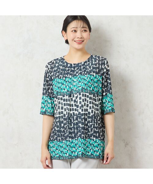 missel / ミゼール カットソー | 【洗える・アンサンブル可能】幾何柄Tシャツ | 詳細12