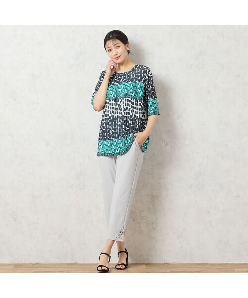 missel / ミゼール カットソー | 【洗える・アンサンブル可能】幾何柄Tシャツ | 詳細14