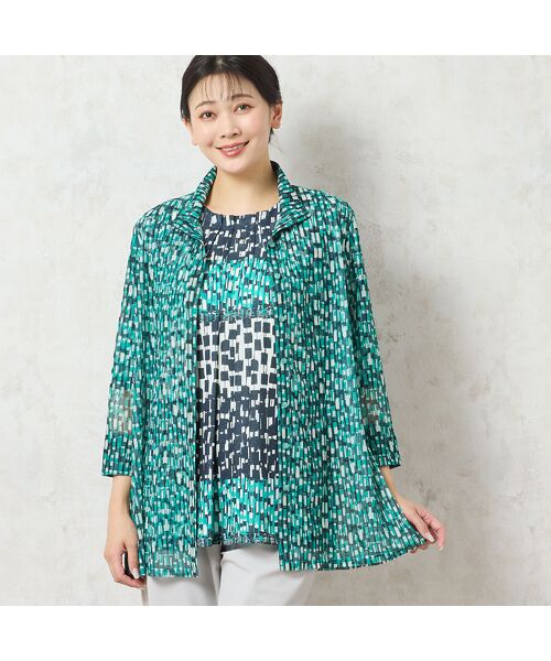 missel / ミゼール カットソー | 【洗える・アンサンブル可能】幾何柄Tシャツ | 詳細15