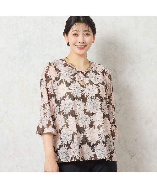 missel / ミゼール シャツ・ブラウス | 【洗える・日本製】花柄チュールブラウス | 詳細2