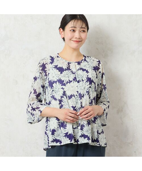 missel / ミゼール シャツ・ブラウス | 【洗える・日本製】花柄チュールブラウス | 詳細10