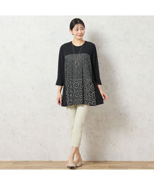 missel / ミゼール カットソー | 【洗える・3L/4Lサイズあり】ドットプリーツチュニック | 詳細12