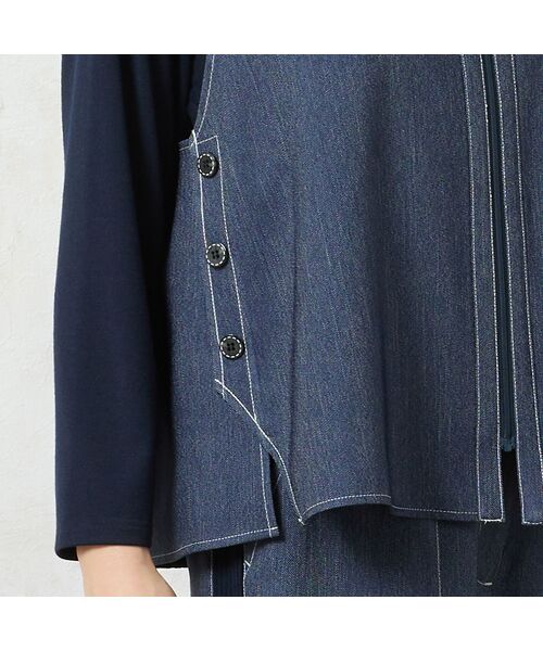 missel / ミゼール ベスト | 【洗える・セットアップ可能】リブ使いデニムベスト | 詳細5
