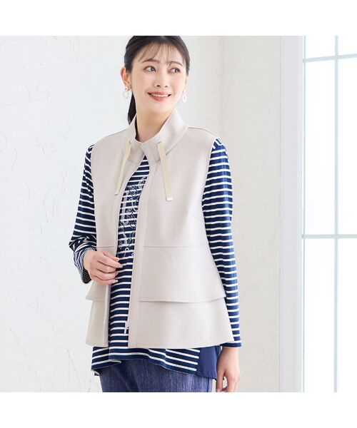 missel / ミゼール ベスト | 【洗える】フリルデザインベスト | 詳細1