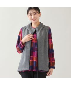 missel / ミゼール ベスト | バックタフタ ジップアップベスト