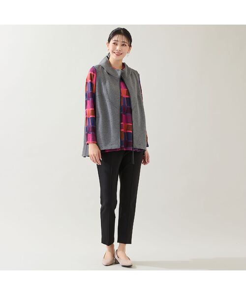 missel / ミゼール ベスト | バックタフタ ジップアップベスト | 詳細5