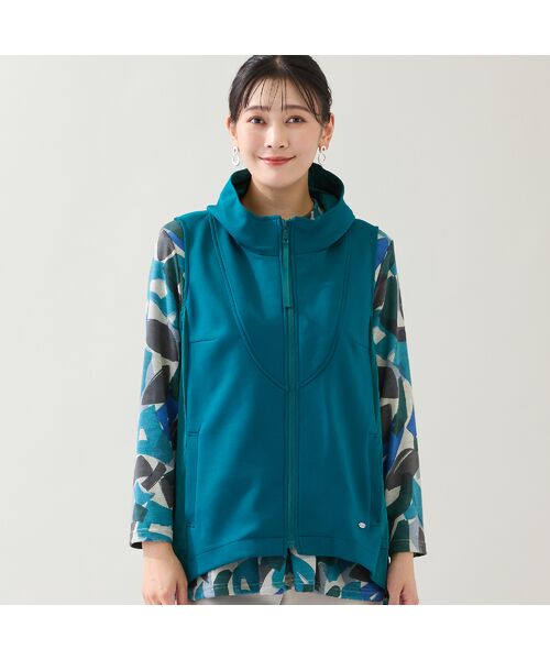 missel / ミゼール ベスト | バックタフタ ジップアップベスト | 詳細11