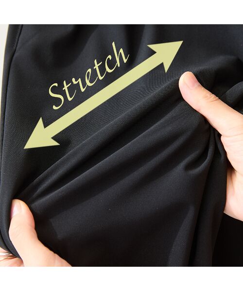 missel / ミゼール ミニ丈・ひざ丈ワンピース | 【洗える・3L/4Lサイズあり】漆黒 袖シフォンワンピース | 詳細16